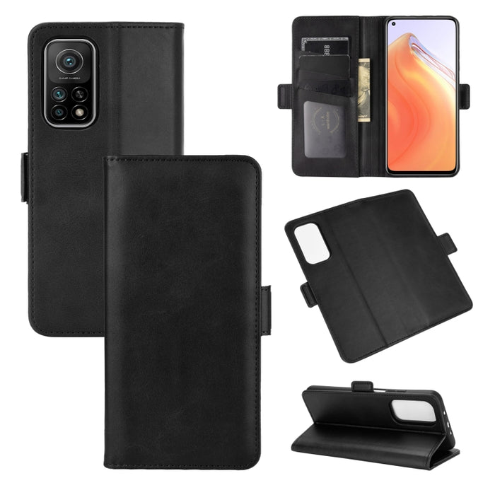 Para Xiaomi Mi 10T / 10T Pro Estuche de cuero con tapa horizontal con hebilla magnética de doble cara con soporte, ranuras para tarjetas y billetera, For Xiaomi Mi 10T