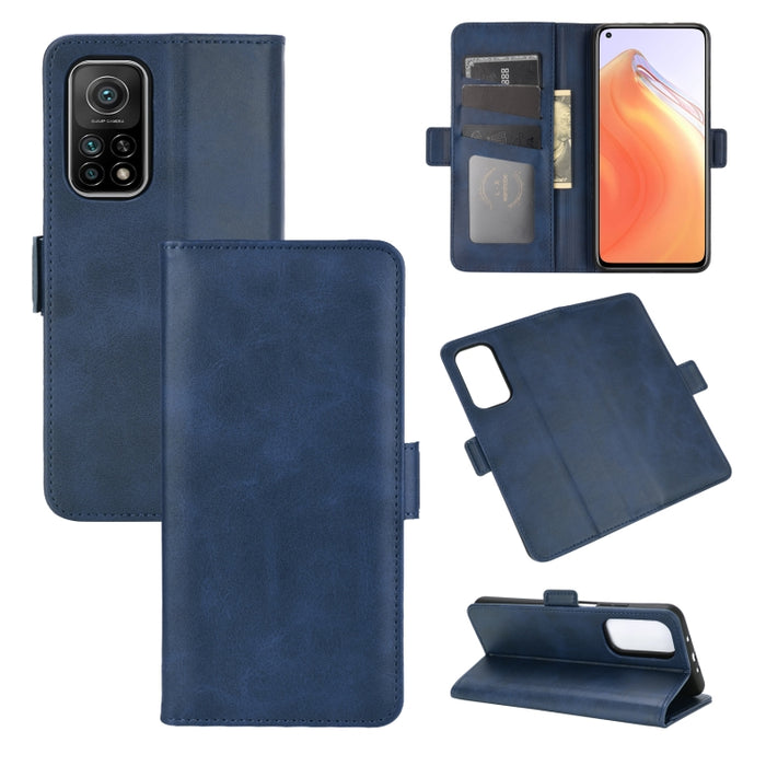 Para Xiaomi Mi 10T / 10T Pro Estuche de cuero con tapa horizontal con hebilla magnética de doble cara con soporte, ranuras para tarjetas y billetera, For Xiaomi Mi 10T