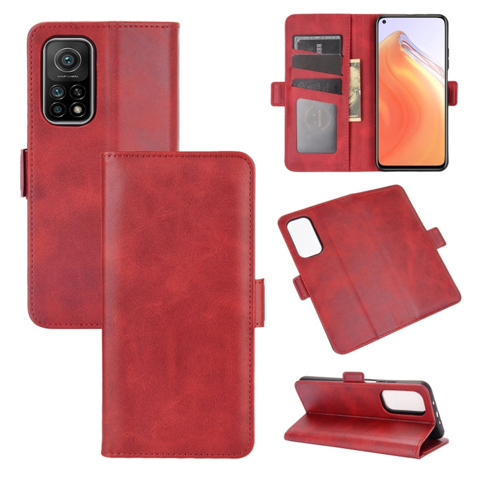 Para Xiaomi Mi 10T / 10T Pro Estuche de cuero con tapa horizontal con hebilla magnética de doble cara con soporte, ranuras para tarjetas y billetera, For Xiaomi Mi 10T
