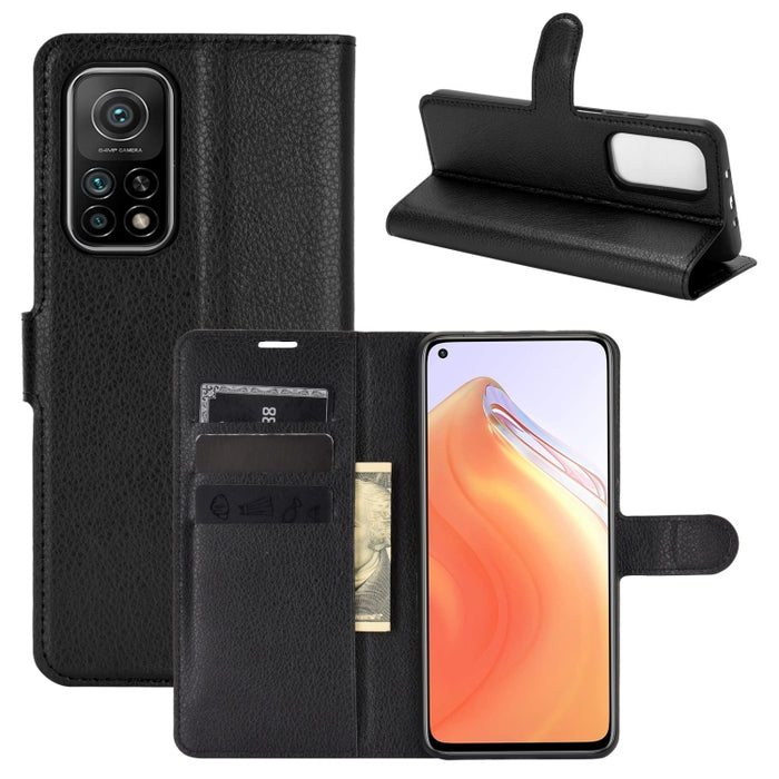 Para Xiaomi Mi 10T / 10T Pro Litchi Texture Funda protectora con tapa horizontal con soporte, ranuras para tarjetas y billetera, For Xiaomi Mi 10T