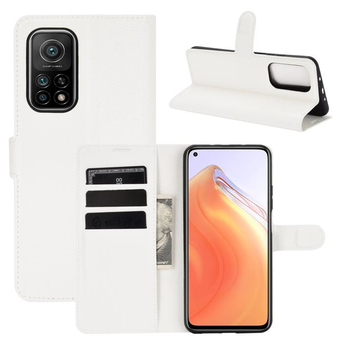 Para Xiaomi Mi 10T / 10T Pro Litchi Texture Funda protectora con tapa horizontal con soporte, ranuras para tarjetas y billetera, For Xiaomi Mi 10T