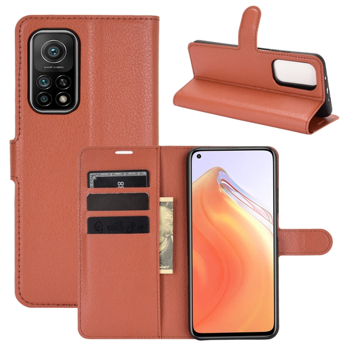 Para Xiaomi Mi 10T / 10T Pro Litchi Texture Funda protectora con tapa horizontal con soporte, ranuras para tarjetas y billetera, For Xiaomi Mi 10T