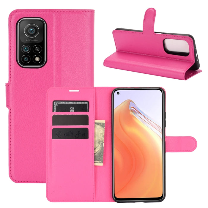 Para Xiaomi Mi 10T / 10T Pro Litchi Texture Funda protectora con tapa horizontal con soporte, ranuras para tarjetas y billetera, For Xiaomi Mi 10T
