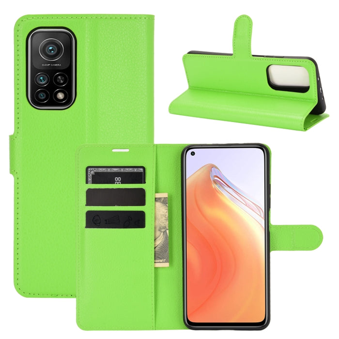 Para Xiaomi Mi 10T / 10T Pro Litchi Texture Funda protectora con tapa horizontal con soporte, ranuras para tarjetas y billetera, For Xiaomi Mi 10T