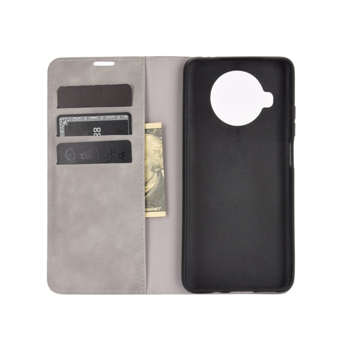 Para Xiaomi Mi 10T Lite Estuche de cuero con succión magnética de negocios de piel retro con soporte, ranuras para tarjetas y billetera, For Xiaomi Mi 10T Lite