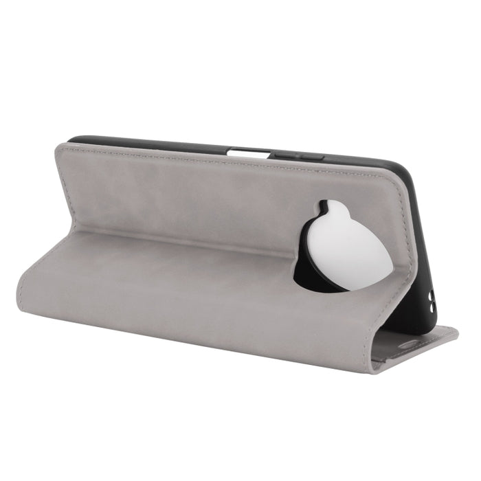 Para Xiaomi Mi 10T Lite Estuche de cuero con succión magnética de negocios de piel retro con soporte, ranuras para tarjetas y billetera, For Xiaomi Mi 10T Lite