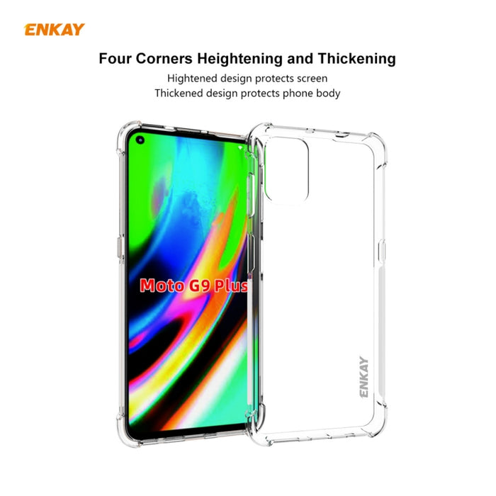 Hat-Prince ENKAY Clear TPU Estuche a prueba de golpes Funda antideslizante suave + 0.26mm 9H 2.5D Película protectora de vidrio templado, For Motorola Moto G9 Plus, For Motorola Moto G9 / G9 Play, For Samsung Galaxy A42 5G, For Samsung Galaxy M31s     ...