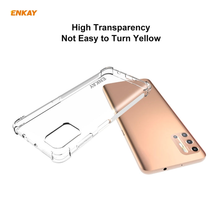 Hat-Prince ENKAY Clear TPU Estuche a prueba de golpes Funda antideslizante suave + 0.26mm 9H 2.5D Película protectora de vidrio templado, For Motorola Moto G9 Plus, For Motorola Moto G9 / G9 Play, For Samsung Galaxy A42 5G, For Samsung Galaxy M31s     ...
