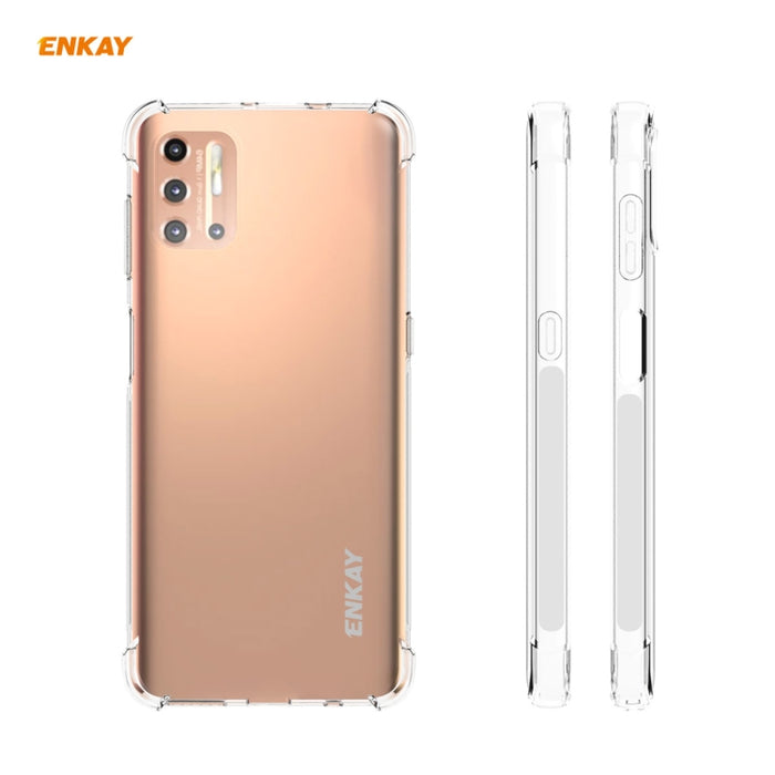 Hat-Prince ENKAY Clear TPU Estuche a prueba de golpes Funda antideslizante suave + 0.26mm 9H 2.5D Película protectora de vidrio templado, For Motorola Moto G9 Plus, For Motorola Moto G9 / G9 Play, For Samsung Galaxy A42 5G, For Samsung Galaxy M31s     ...