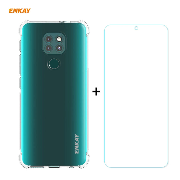 Hat-Prince ENKAY Clear TPU Estuche a prueba de golpes Funda antideslizante suave + 0.26mm 9H 2.5D Película protectora de vidrio templado, For Motorola Moto G9 Plus, For Motorola Moto G9 / G9 Play, For Samsung Galaxy A42 5G, For Samsung Galaxy M31s     ...