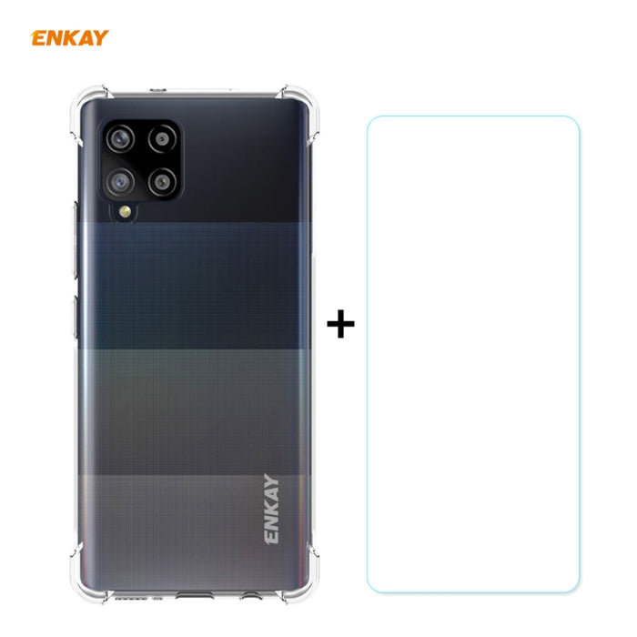 Hat-Prince ENKAY Clear TPU Estuche a prueba de golpes Funda antideslizante suave + 0.26mm 9H 2.5D Película protectora de vidrio templado, For Motorola Moto G9 Plus, For Motorola Moto G9 / G9 Play, For Samsung Galaxy A42 5G, For Samsung Galaxy M31s     ...