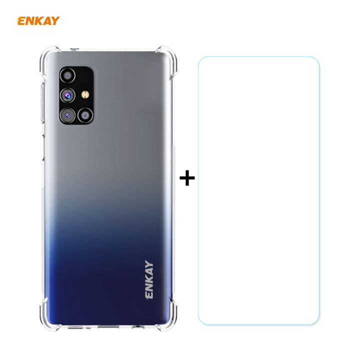 Hat-Prince ENKAY Clear TPU Estuche a prueba de golpes Funda antideslizante suave + 0.26mm 9H 2.5D Película protectora de vidrio templado, For Motorola Moto G9 Plus, For Motorola Moto G9 / G9 Play, For Samsung Galaxy A42 5G, For Samsung Galaxy M31s     ...