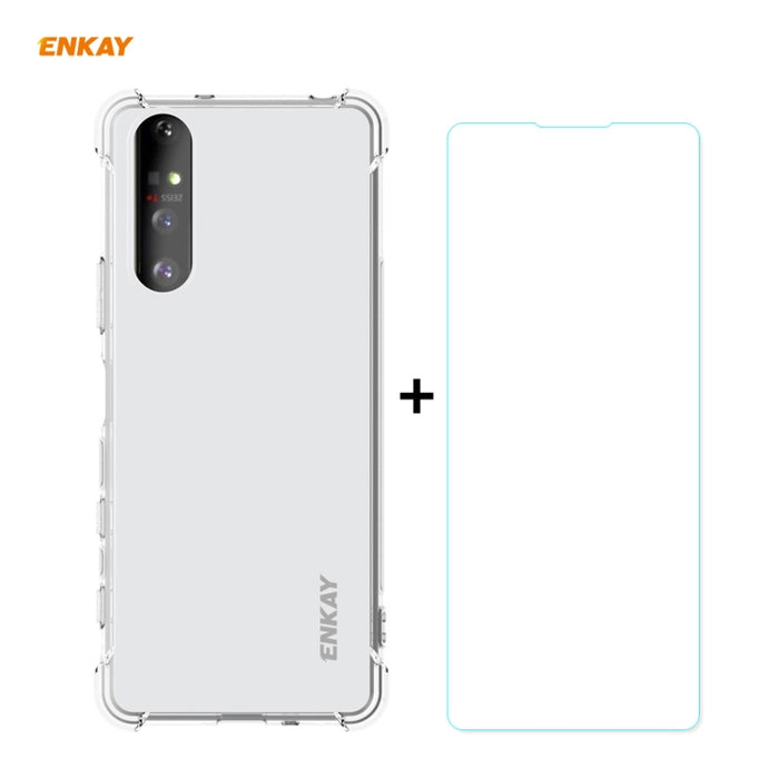 Hat-Prince ENKAY Clear TPU Estuche a prueba de golpes Funda antideslizante suave + 0.26mm 9H 2.5D Película protectora de vidrio templado, For Motorola Moto G9 Plus, For Motorola Moto G9 / G9 Play, For Samsung Galaxy A42 5G, For Samsung Galaxy M31s     ...