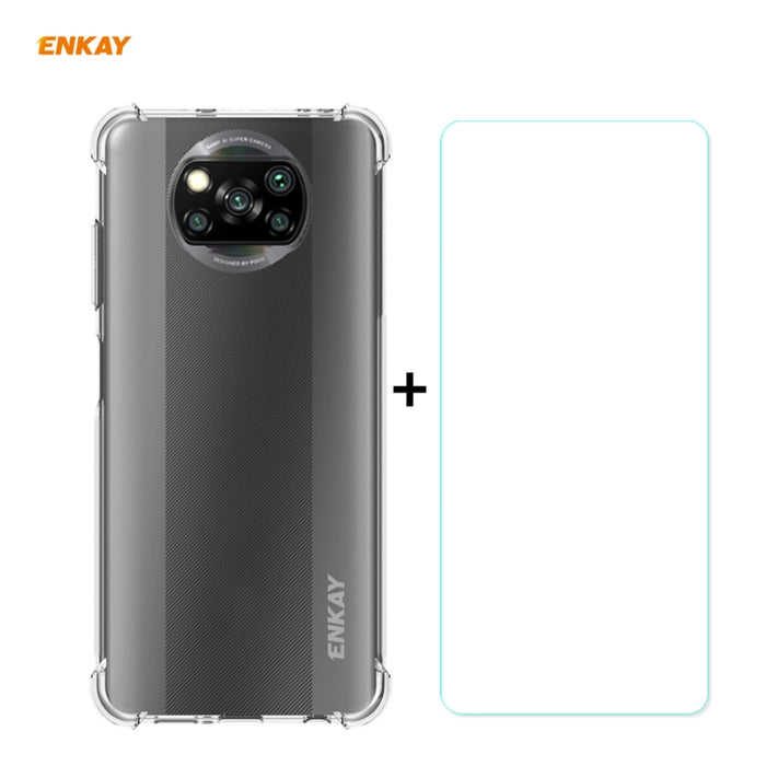 Hat-Prince ENKAY Clear TPU Estuche a prueba de golpes Funda antideslizante suave + 0.26mm 9H 2.5D Película protectora de vidrio templado, For Motorola Moto G9 Plus, For Motorola Moto G9 / G9 Play, For Samsung Galaxy A42 5G, For Samsung Galaxy M31s     ...