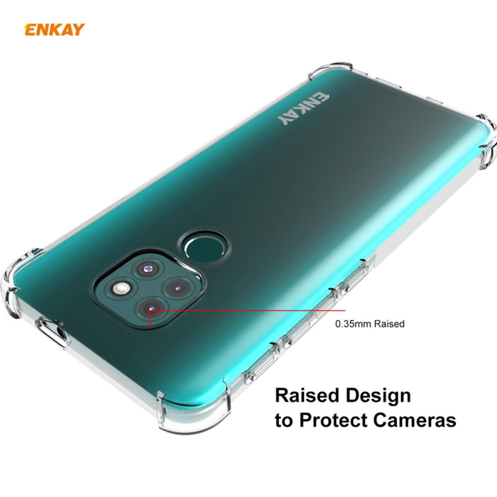 Hat-Prince ENKAY Clear TPU Estuche a prueba de golpes Funda antideslizante suave + 0.26mm 9H 2.5D Pegamento completo Cobertura completa Película protectora de vidrio templado, For Motorola Moto G9 / G9 Play, For Xiaomi Redmi 9A, For Xiaomi Redmi 9C    ...