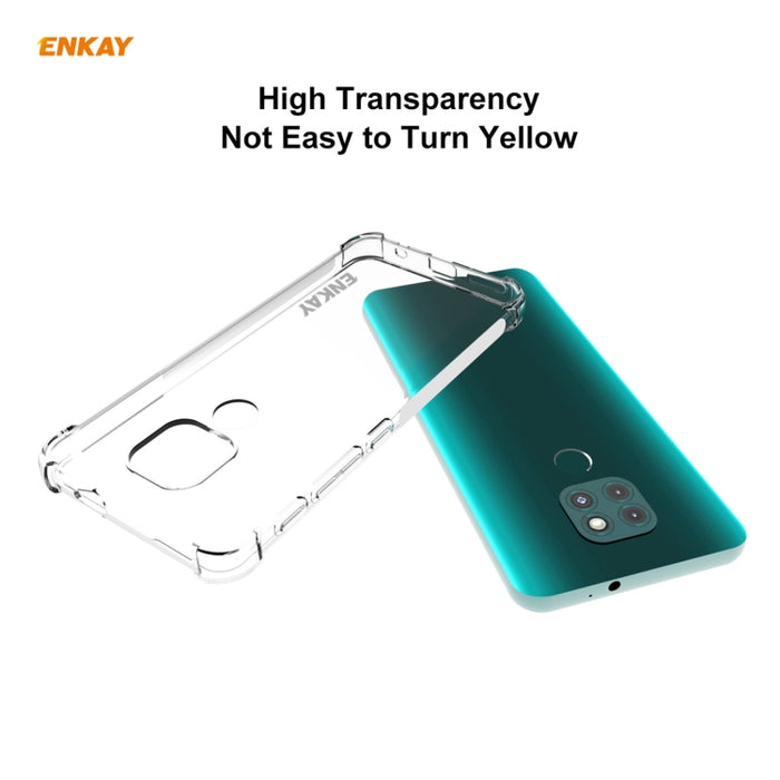 Hat-Prince ENKAY Clear TPU Estuche a prueba de golpes Funda antideslizante suave + 0.26mm 9H 2.5D Pegamento completo Cobertura completa Película protectora de vidrio templado, For Motorola Moto G9 / G9 Play, For Xiaomi Redmi 9A, For Xiaomi Redmi 9C    ...