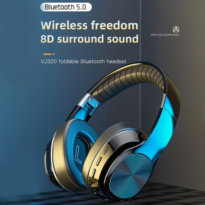 VJ320 Bluetooth 5.0 Auriculares inalámbricos plegables montados en la cabeza Compatible con tarjeta TF con micrófono, VJ320 Black, VJ320 Blue, VJ320 Red, VJ320 White