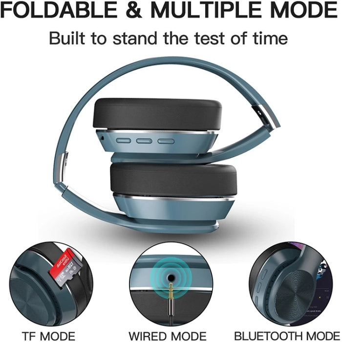 VJ320 Bluetooth 5.0 Auriculares inalámbricos plegables montados en la cabeza Compatible con tarjeta TF con micrófono, VJ320 Black, VJ320 Blue, VJ320 Red, VJ320 White