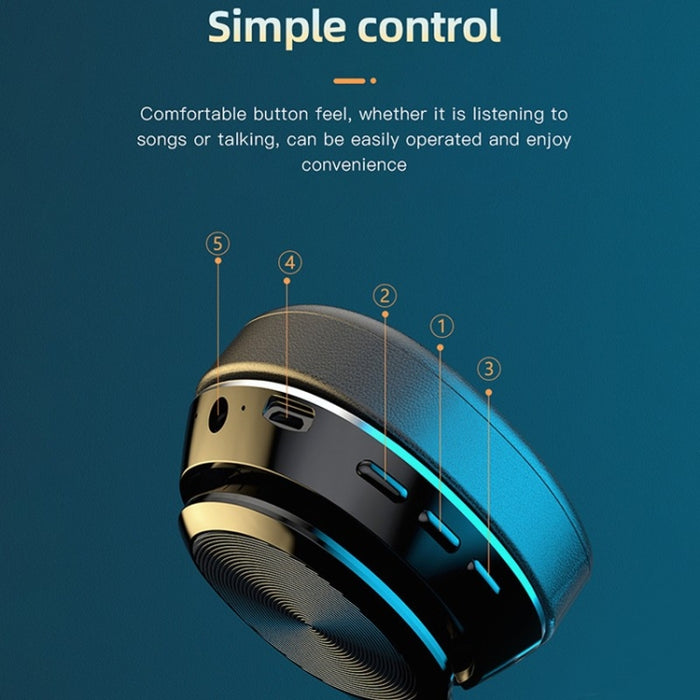 VJ320 Bluetooth 5.0 Auriculares inalámbricos plegables montados en la cabeza Compatible con tarjeta TF con micrófono, VJ320 Black, VJ320 Blue, VJ320 Red, VJ320 White