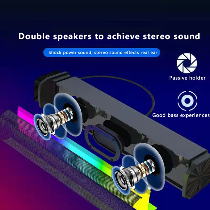 C2 10W TWS altavoz portátil inalámbrico para exteriores bajo cine en casa subwoofer barra de sonido audio, soporte reloj y alarma