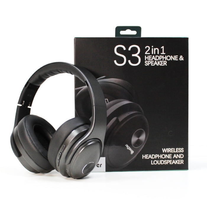 OneDer S3 2 en 1 Auriculares y altavoz Auriculares inalámbricos portátiles con Bluetooth Cancelación de ruido Estéreo sobre la oreja