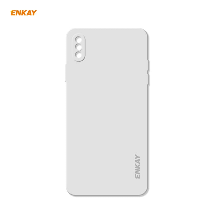ENKAY ENK-PC072 Hat-Prince Estuche protector a prueba de golpes de borde recto de silicona líquida para iPhone XS Max, For iPhone XS Max