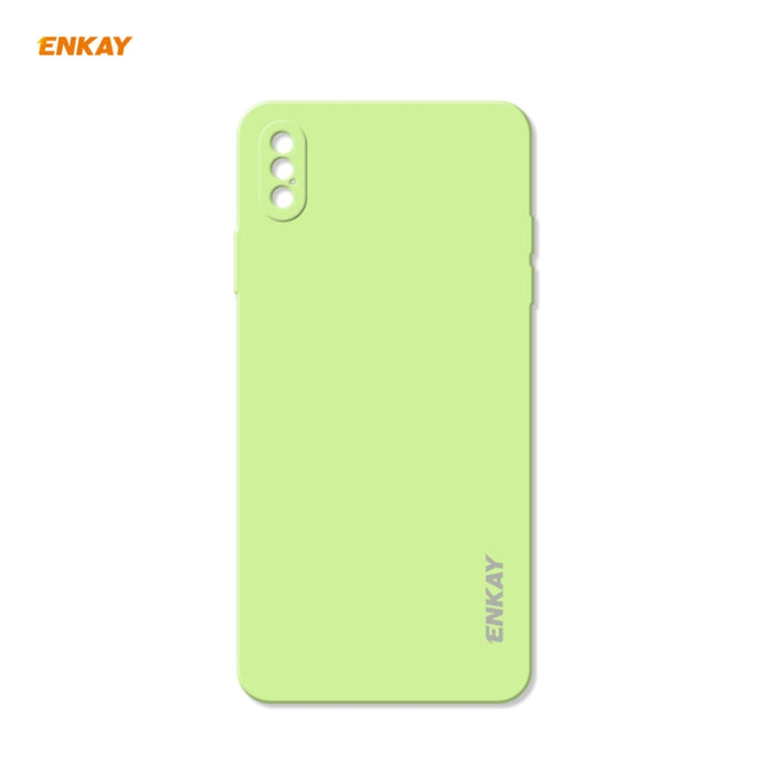 ENKAY ENK-PC072 Hat-Prince Estuche protector a prueba de golpes de borde recto de silicona líquida para iPhone XS Max, For iPhone XS Max