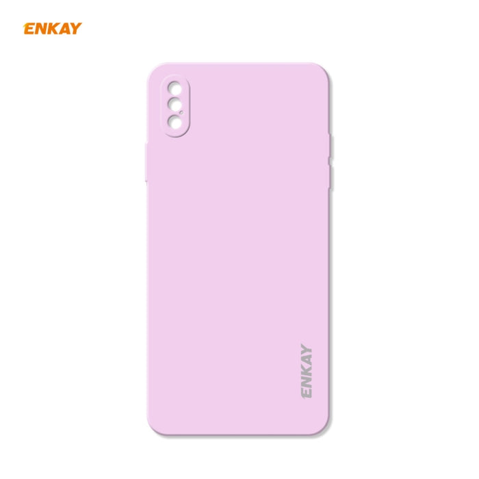 ENKAY ENK-PC072 Hat-Prince Estuche protector a prueba de golpes de borde recto de silicona líquida para iPhone XS Max, For iPhone XS Max