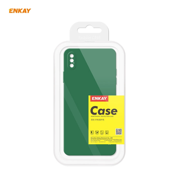 ENKAY ENK-PC072 Hat-Prince Estuche protector a prueba de golpes de borde recto de silicona líquida para iPhone XS Max, For iPhone XS Max