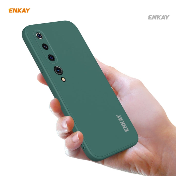 Para Xiaomi Mi 10 5G Hat-Prince ENKAY ENK-PC075 Funda protectora de silicona líquida de borde recto a prueba de golpes, For Xiaomi Mi 10 5G, For Xiaomi Mi 10 G