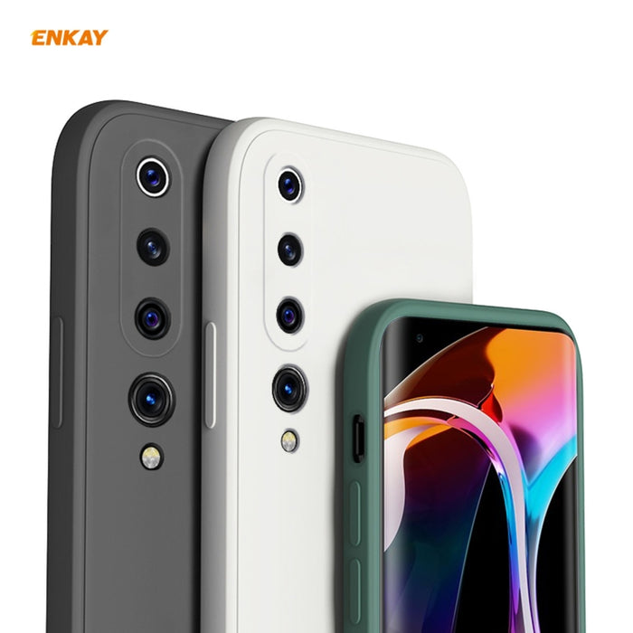 Para Xiaomi Mi 10 5G Hat-Prince ENKAY ENK-PC075 Funda protectora de silicona líquida de borde recto a prueba de golpes, For Xiaomi Mi 10 5G, For Xiaomi Mi 10 G