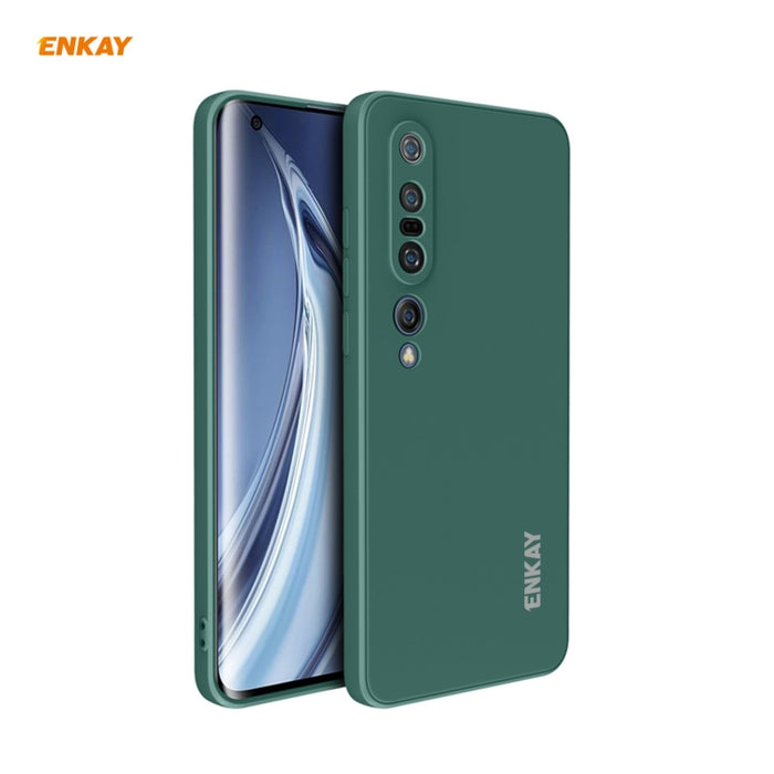 Para Xiaomi Mi 10 Pro 5G Hat-Prince ENKAY ENK-PC076 Funda protectora de silicona líquida de borde recto a prueba de golpes, For Xiaomi Mi 10 Pro 5G