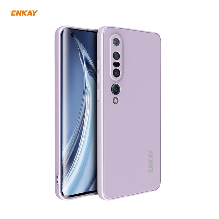 Para Xiaomi Mi 10 Pro 5G Hat-Prince ENKAY ENK-PC076 Funda protectora de silicona líquida de borde recto a prueba de golpes, For Xiaomi Mi 10 Pro 5G