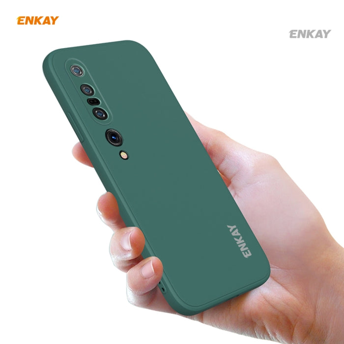Para Xiaomi Mi 10 Pro 5G Hat-Prince ENKAY ENK-PC076 Funda protectora de silicona líquida de borde recto a prueba de golpes, For Xiaomi Mi 10 Pro 5G