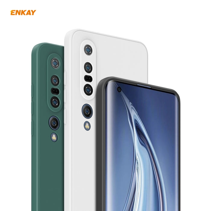 Para Xiaomi Mi 10 Pro 5G Hat-Prince ENKAY ENK-PC076 Funda protectora de silicona líquida de borde recto a prueba de golpes, For Xiaomi Mi 10 Pro 5G