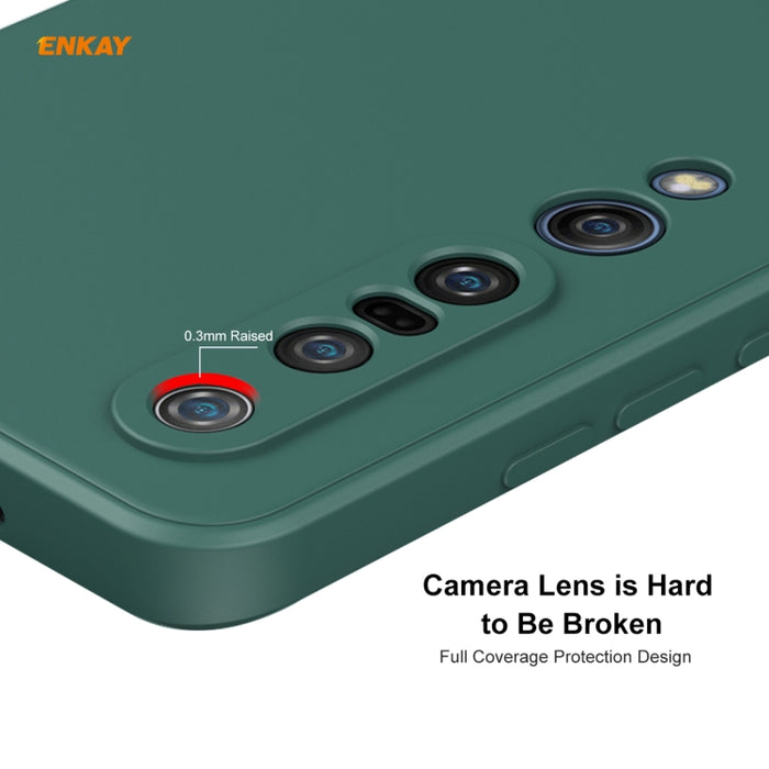 Para Xiaomi Mi 10 Pro 5G Hat-Prince ENKAY ENK-PC076 Funda protectora de silicona líquida de borde recto a prueba de golpes, For Xiaomi Mi 10 Pro 5G