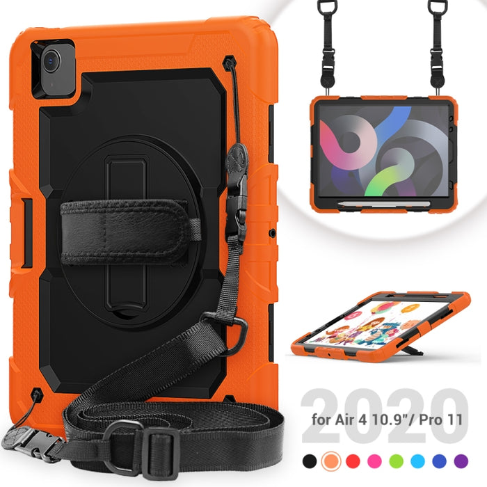 Para iPad Air 2020 10.9 Gel de sílice negro a prueba de golpes + Funda protectora de PC colorida, For iPad Air 2022 / 2020 10.9