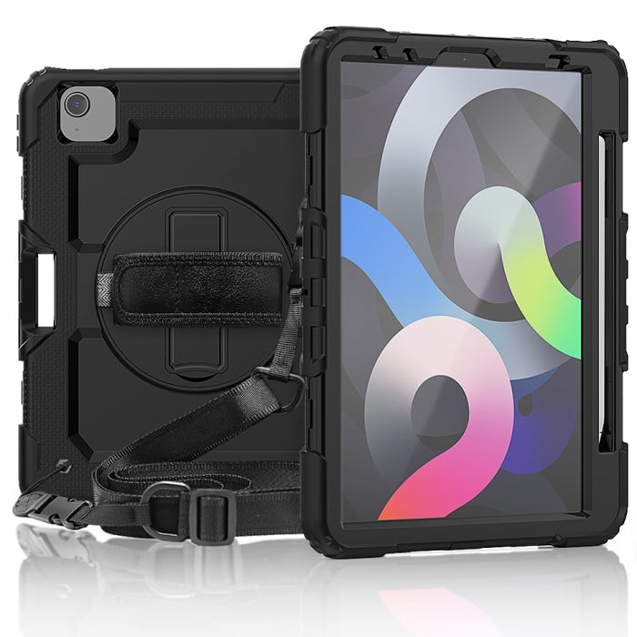 Para iPad Air 2020 10.9 Gel de sílice negro a prueba de golpes + Funda protectora de PC colorida, For iPad Air 2022 / 2020 10.9