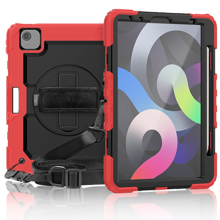 Para iPad Air 2020 10.9 Gel de sílice negro a prueba de golpes + Funda protectora de PC colorida, For iPad Air 2022 / 2020 10.9
