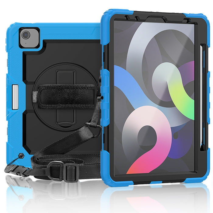 Para iPad Air 2020 10.9 Gel de sílice negro a prueba de golpes + Funda protectora de PC colorida, For iPad Air 2022 / 2020 10.9