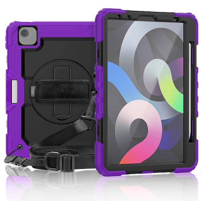 Para iPad Air 2020 10.9 Gel de sílice negro a prueba de golpes + Funda protectora de PC colorida, For iPad Air 2022 / 2020 10.9