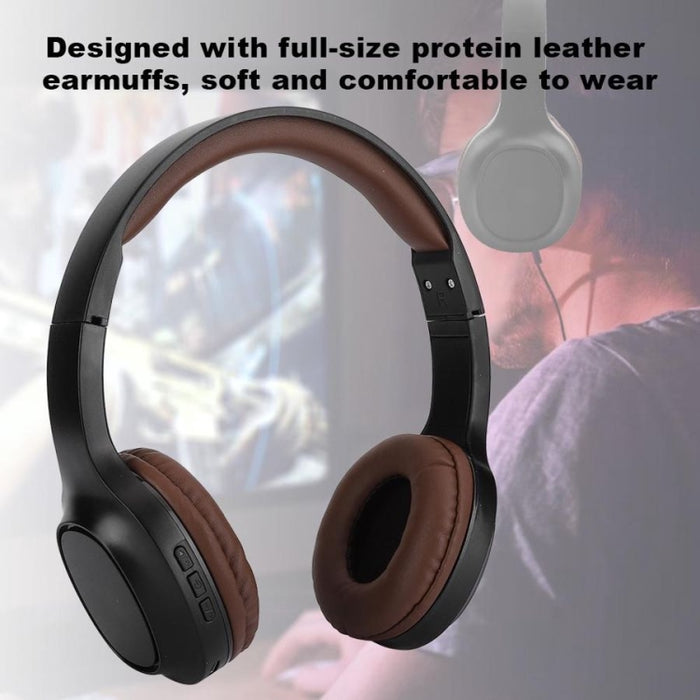 BT1605 Auriculares inalámbricos Bluetooth estéreo plegables montados en la cabeza Bluetooth 5.0 con micrófono Conector de audio de 3,5 mm