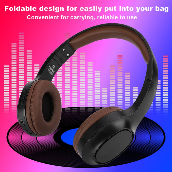 BT1605 Auriculares inalámbricos Bluetooth estéreo plegables montados en la cabeza Bluetooth 5.0 con micrófono Conector de audio de 3,5 mm