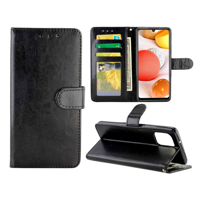 Estuche protector con tapa horizontal de cuero con textura de caballo loco con soporte y ranuras para tarjetas y billetera y marco de fotos, For OPPO Reno4 Lite / F17 Pro/A93, For OPPO F17 / A73 (2020) 4G, For Google Pixel 4a 5G, For Samsung Galaxy A42...