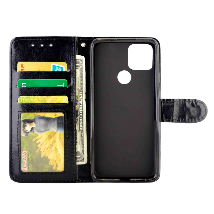Estuche protector con tapa horizontal de cuero con textura de caballo loco con soporte y ranuras para tarjetas y billetera y marco de fotos, For OPPO Reno4 Lite / F17 Pro/A93, For OPPO F17 / A73 (2020) 4G, For Google Pixel 4a 5G, For Samsung Galaxy A42...