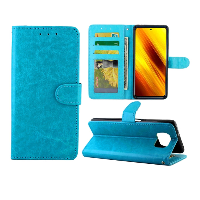 Estuche protector con tapa horizontal de cuero con textura de caballo loco con soporte y ranuras para tarjetas y billetera y marco de fotos, For OPPO Reno4 Lite / F17 Pro/A93, For OPPO F17 / A73 (2020) 4G, For Google Pixel 4a 5G, For Samsung Galaxy A42...