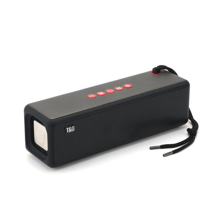 Altavoz Bluetooth T&G TG271 TWS Subwoofer con cuerda trenzada, compatible con tarjeta USB/AUX/TF/FM