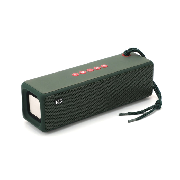 Altavoz Bluetooth T&G TG271 TWS Subwoofer con cuerda trenzada, compatible con tarjeta USB/AUX/TF/FM
