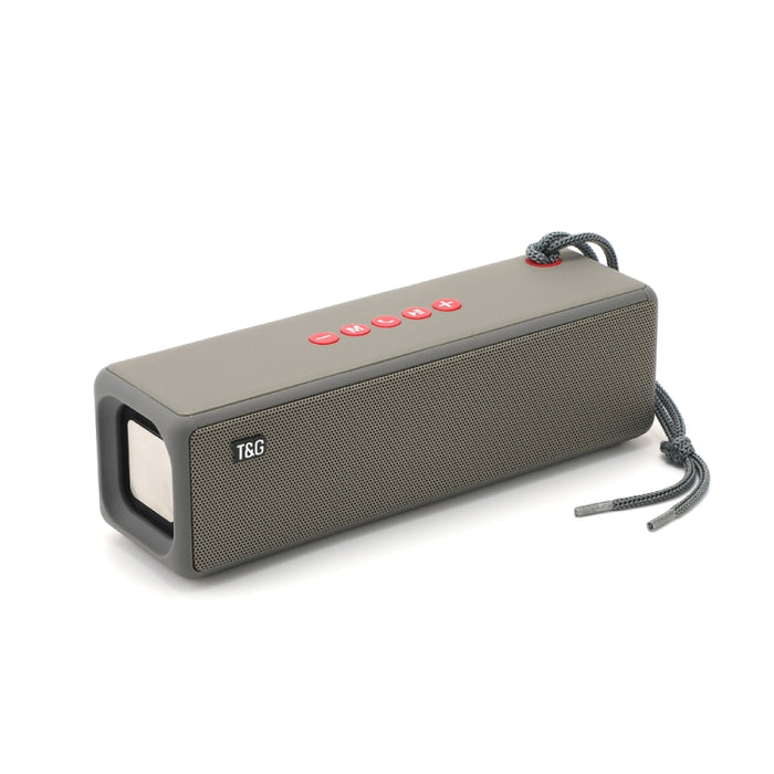 Altavoz Bluetooth T&G TG271 TWS Subwoofer con cuerda trenzada, compatible con tarjeta USB/AUX/TF/FM