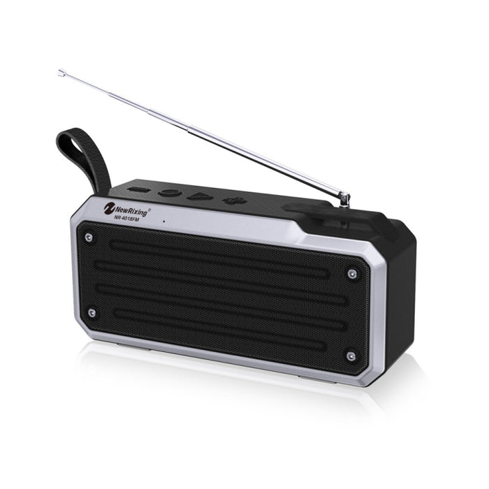Altavoz Bluetooth estéreo portátil NewRixing NR4018FM TWS, compatible con tarjeta TF/FM/3,5mm AUX/disco U/llamada manos libres